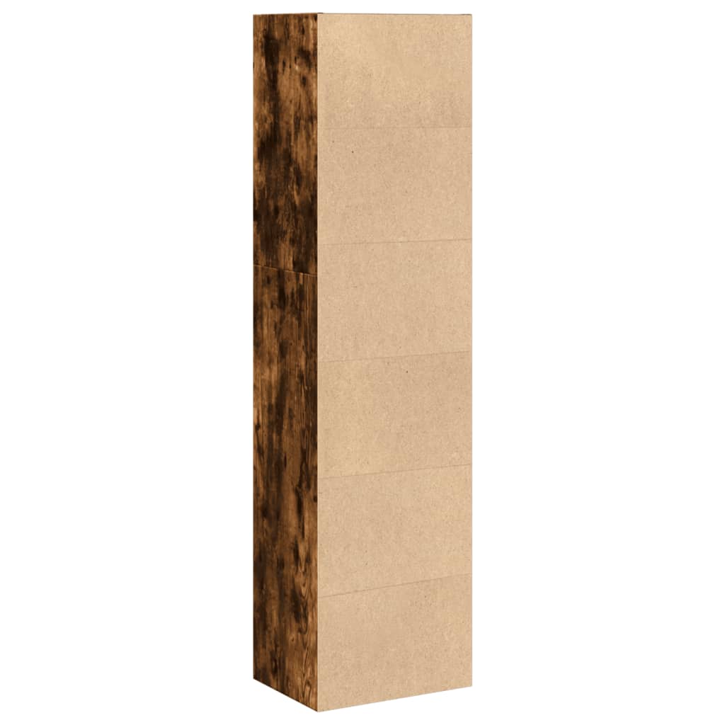 vidaXL Bookcase Smoked Oak 40x30x152 cm Engineered Wood