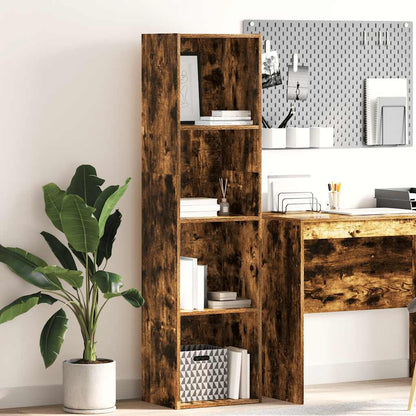 vidaXL Bookcase Smoked Oak 40x30x152 cm Engineered Wood