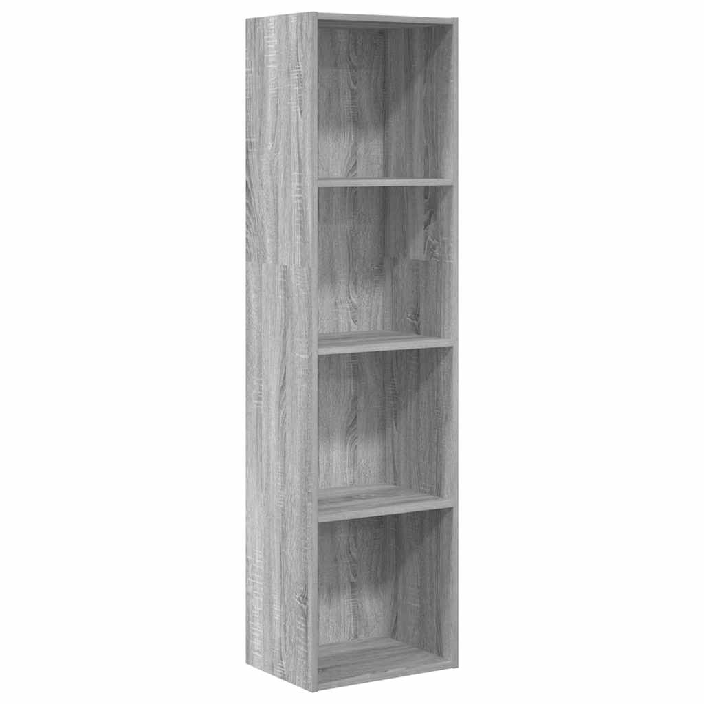 vidaXL Bookcase Grey Sonoma 40x30x152 cm Engineered Wood