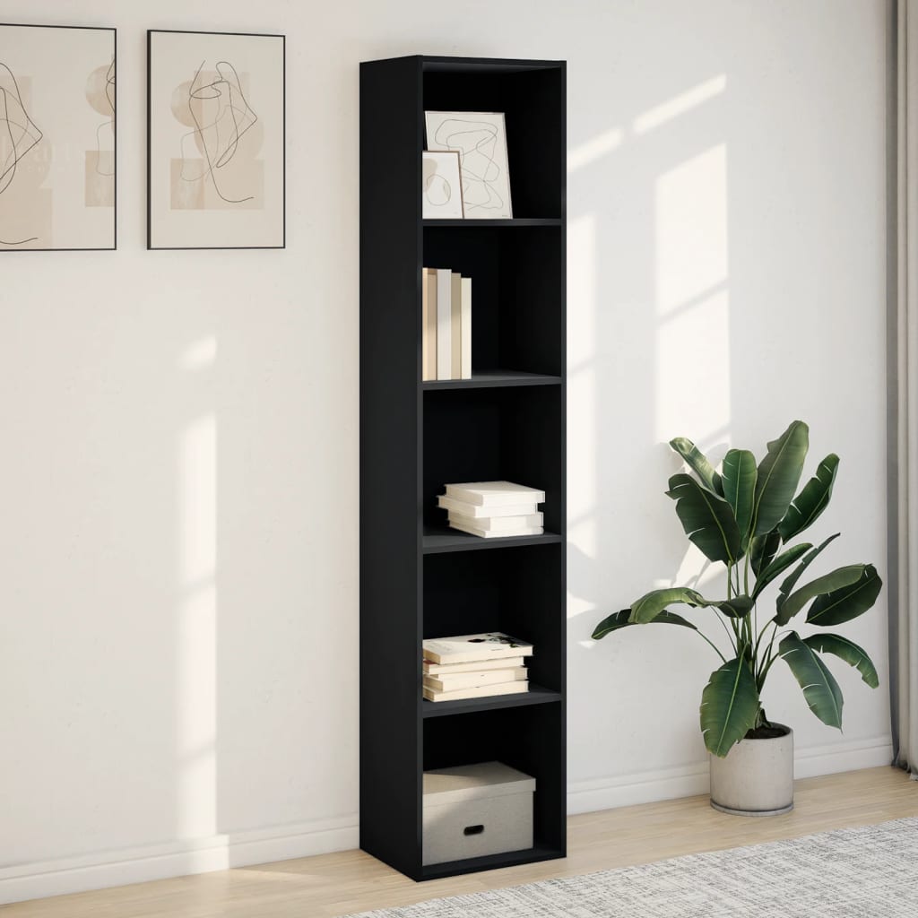 vidaXL Bookcase Black 40x30x189 cm Engineered Wood