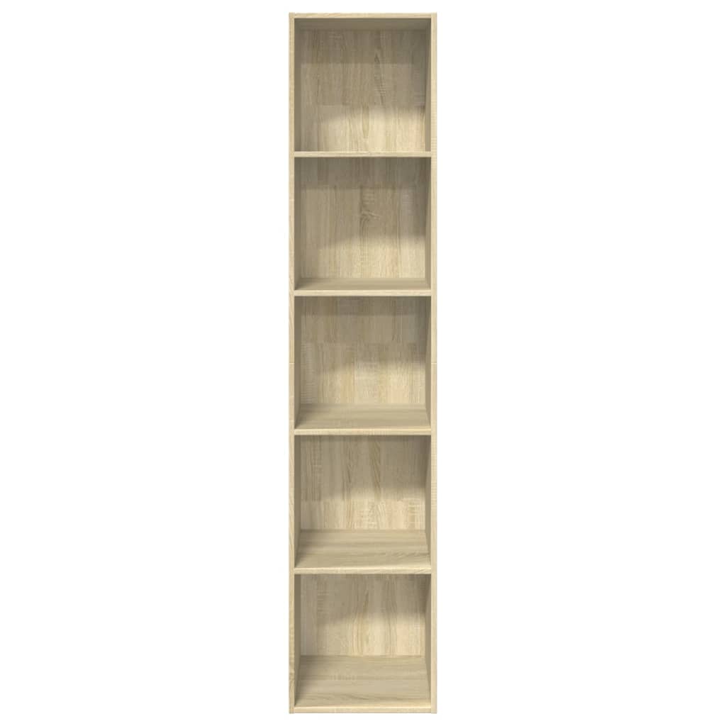 vidaXL Bookcase Sonoma Oak 40x30x189 cm Engineered Wood