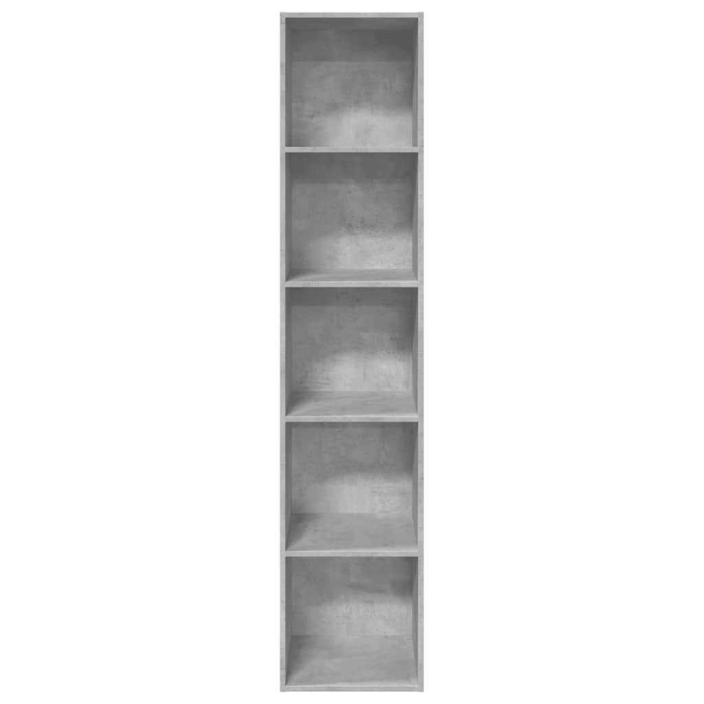 vidaXL Bookcase Concrete Grey 40x30x189 cm Engineered Wood