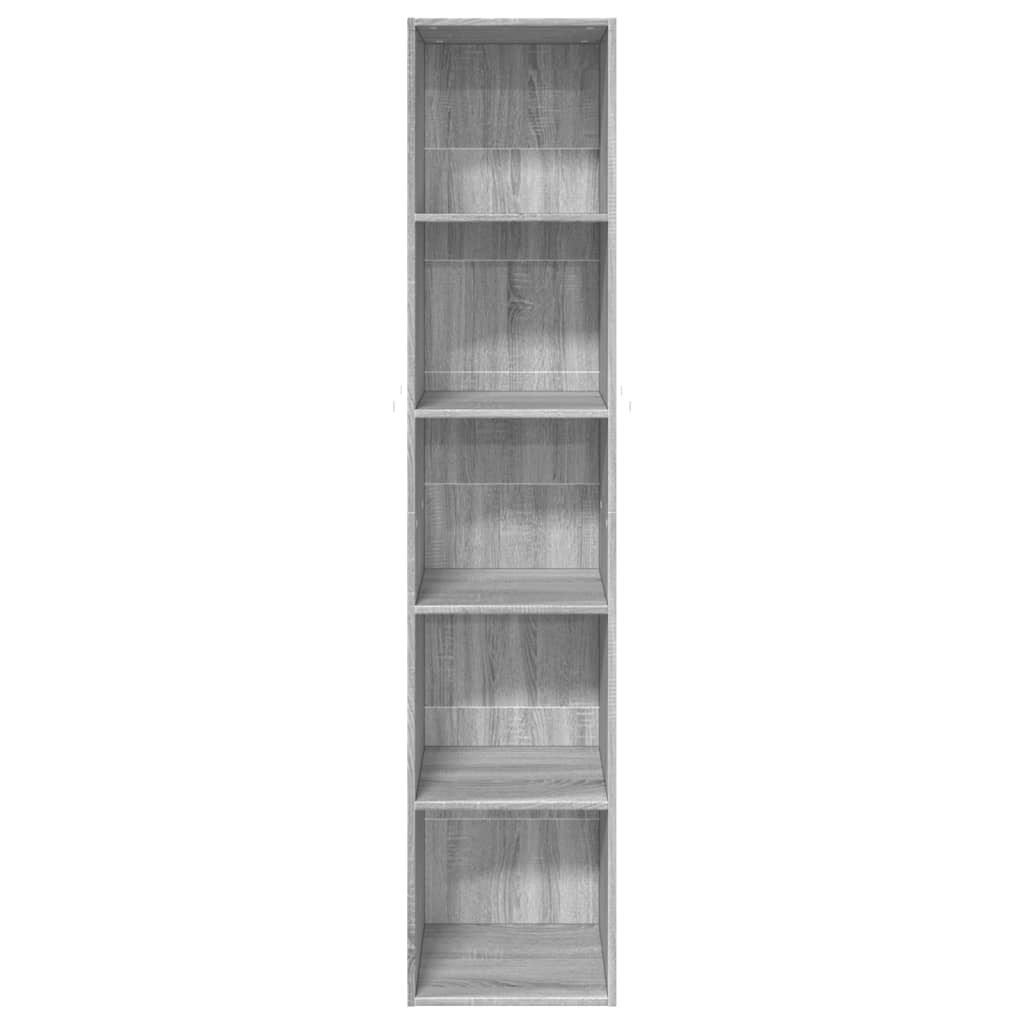 vidaXL Bookcase Grey Sonoma 40x30x189 cm Engineered Wood