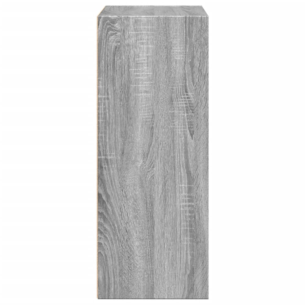 vidaXL Bookcase Grey Sonoma 60x30x77 cm Engineered Wood