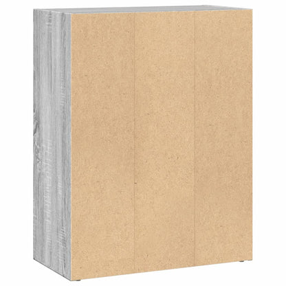 vidaXL Bookcase Grey Sonoma 60x30x77 cm Engineered Wood