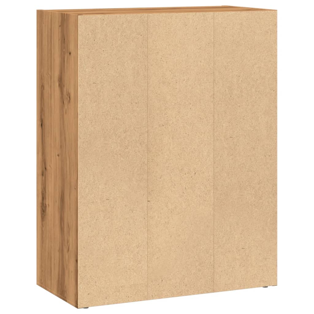 vidaXL Bookcase Artisian Oak 60x30x77 cm Engineered Wood