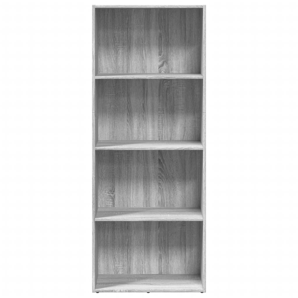 vidaXL Bookcase Grey Sonoma 60x30x152 cm Engineered Wood