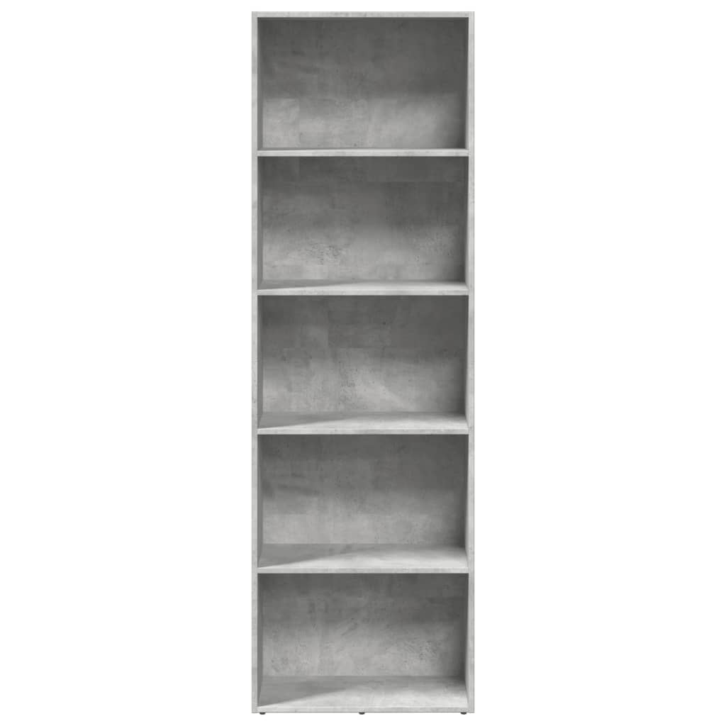 vidaXL Bookcase Concrete Grey 60x30x189 cm Engineered Wood