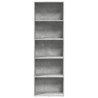 vidaXL Bookcase Concrete Grey 60x30x189 cm Engineered Wood