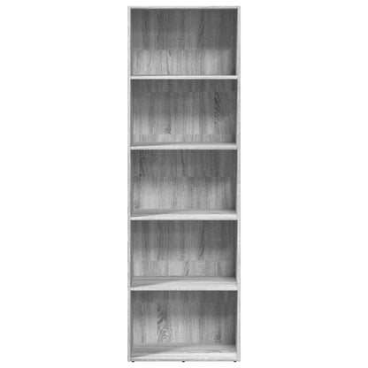 vidaXL Bookcase Grey Sonoma 60x30x189 cm Engineered Wood