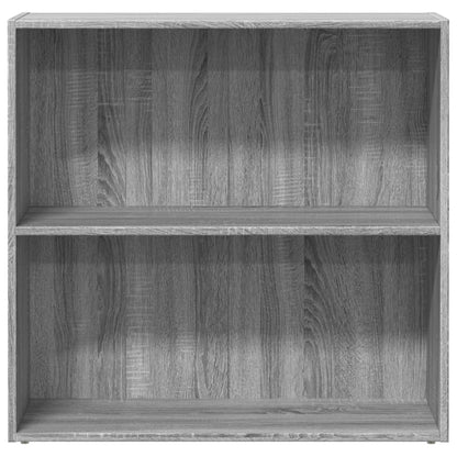 vidaXL Bookcase Grey Sonoma 80x30x77 cm Engineered Wood