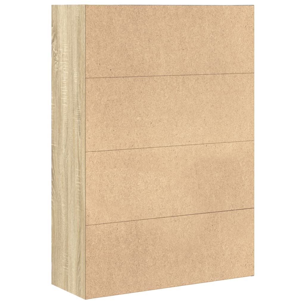 vidaXL Bookcase Sonoma Oak 80x30x114 cm Engineered Wood