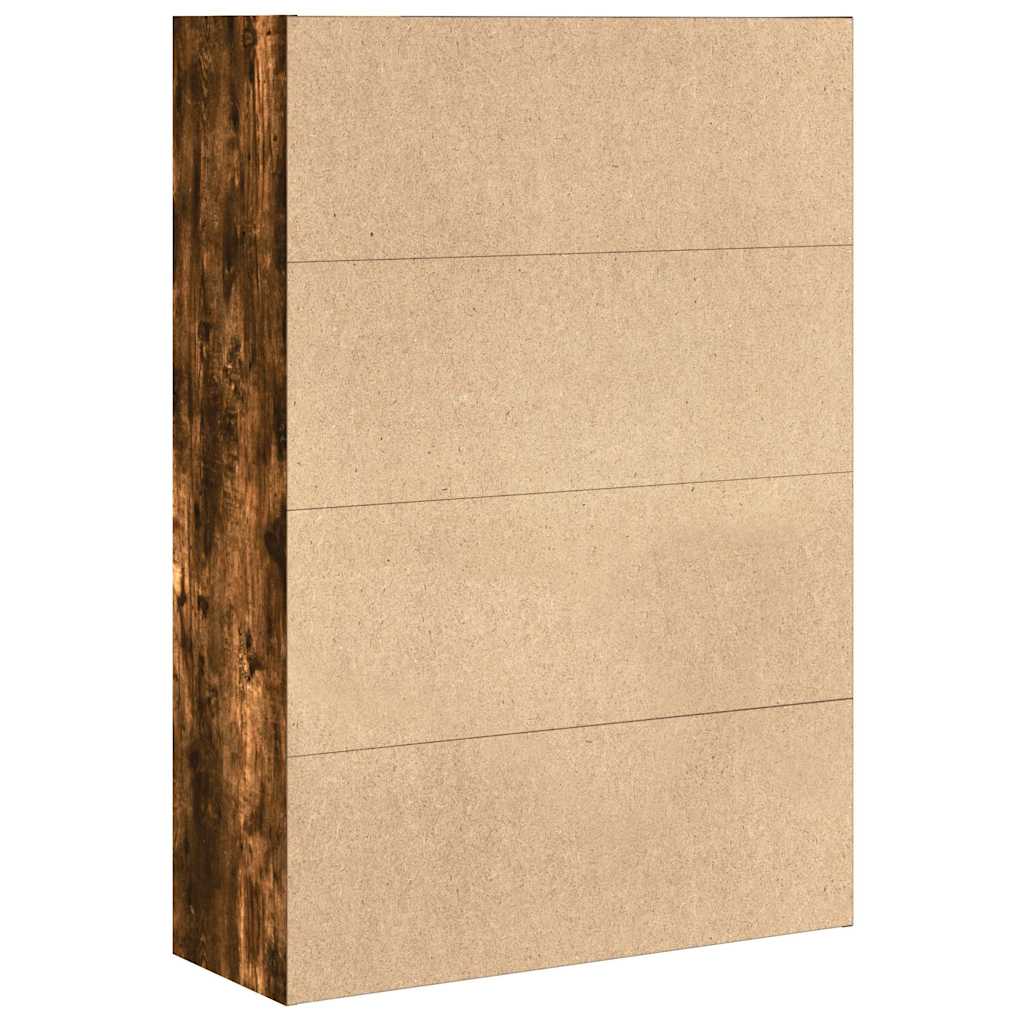 vidaXL Bookcase Smoked Oak 80x30x114 cm Engineered Wood