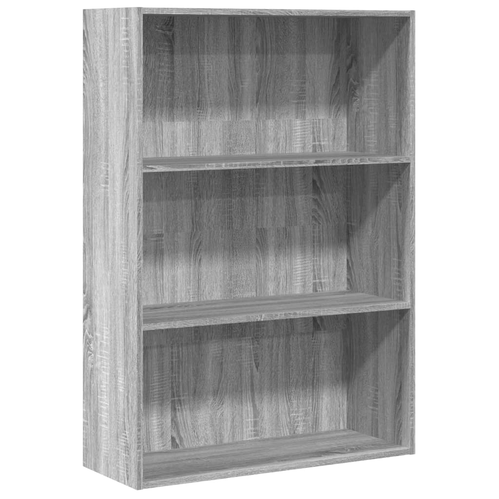 vidaXL Bookcase Grey Sonoma 80x30x114 cm Engineered Wood