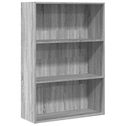 vidaXL Bookcase Grey Sonoma 80x30x114 cm Engineered Wood
