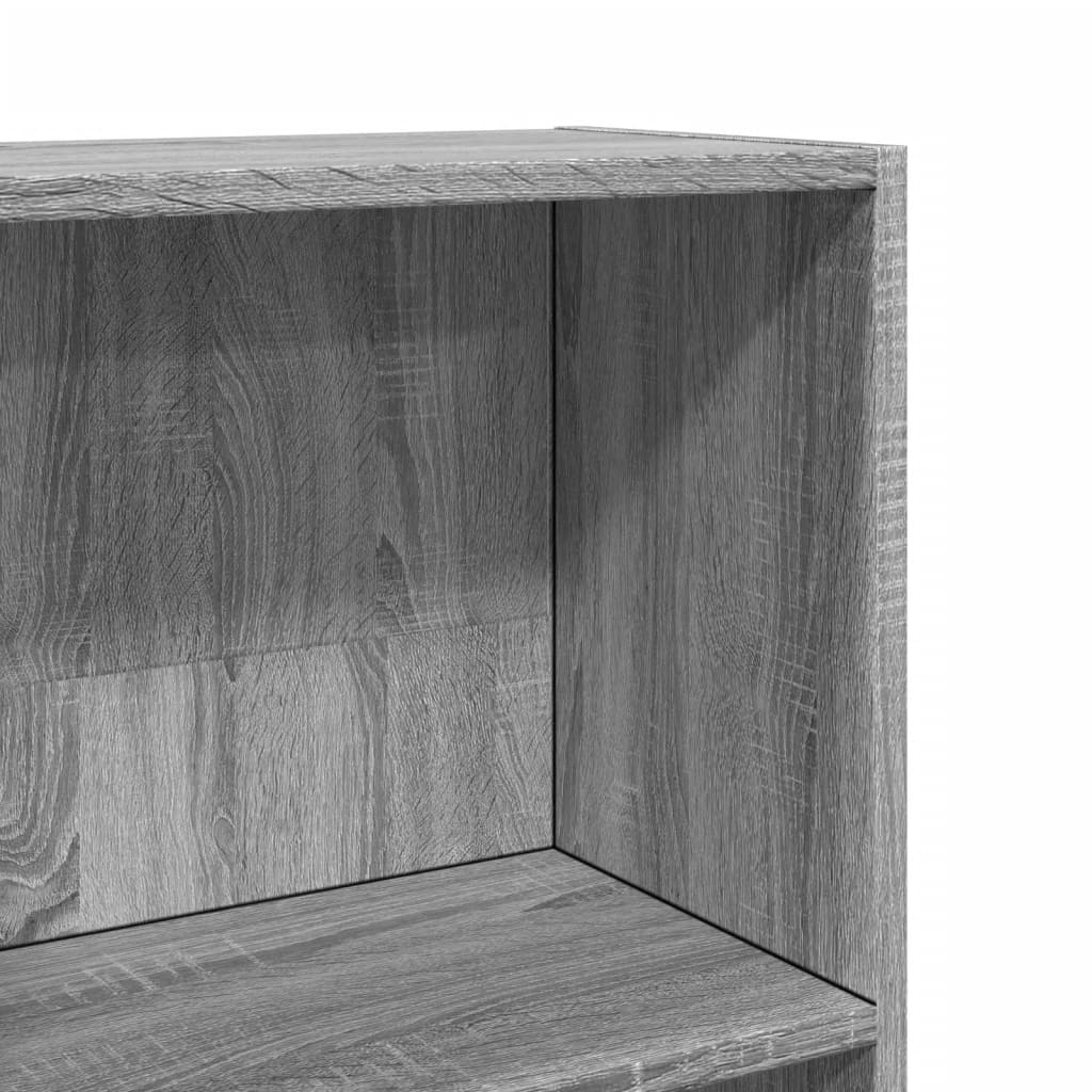 vidaXL Bookcase Grey Sonoma 80x30x114 cm Engineered Wood