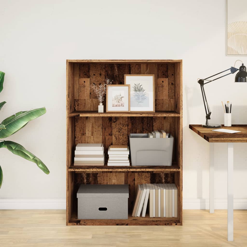 vidaXL Bookcase Old Wood 80x30x114 cm Engineered Wood