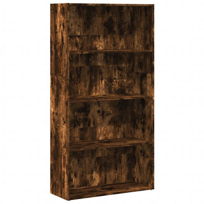 vidaXL Bookcase Smoked Oak 80x30x152 cm Engineered Wood