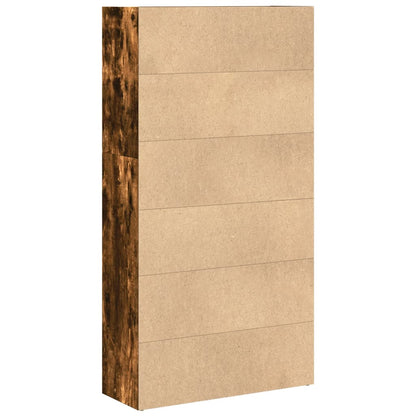 vidaXL Bookcase Smoked Oak 80x30x152 cm Engineered Wood