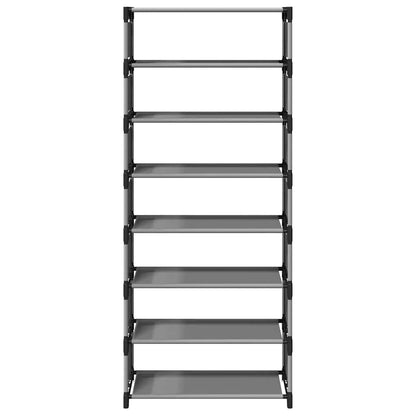 vidaXL Shoe Rack 8-Tier Grey 54x28x124 cm Non-woven Fabric