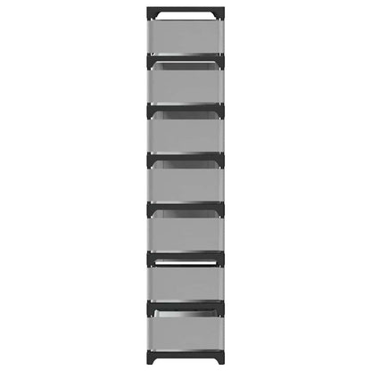 vidaXL Shoe Rack 8-Tier Grey 54x28x124 cm Non-woven Fabric