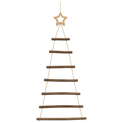 vidaXL Hanging Christmas Trees with Top Stars 2 pcs 42x90 cm Natural