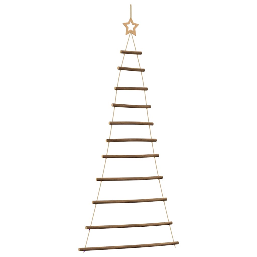 vidaXL Hanging Christmas Tree with Top Star 74x150 cm Natural Branch
