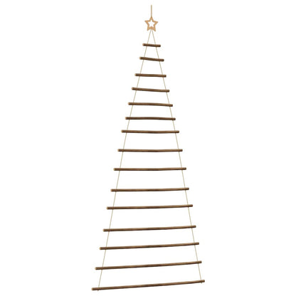 vidaXL Hanging Christmas Tree with Top Star 100x210 cm Natural Branch
