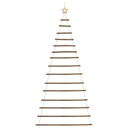 vidaXL Hanging Christmas Tree with Top Star 100x210 cm Natural Branch