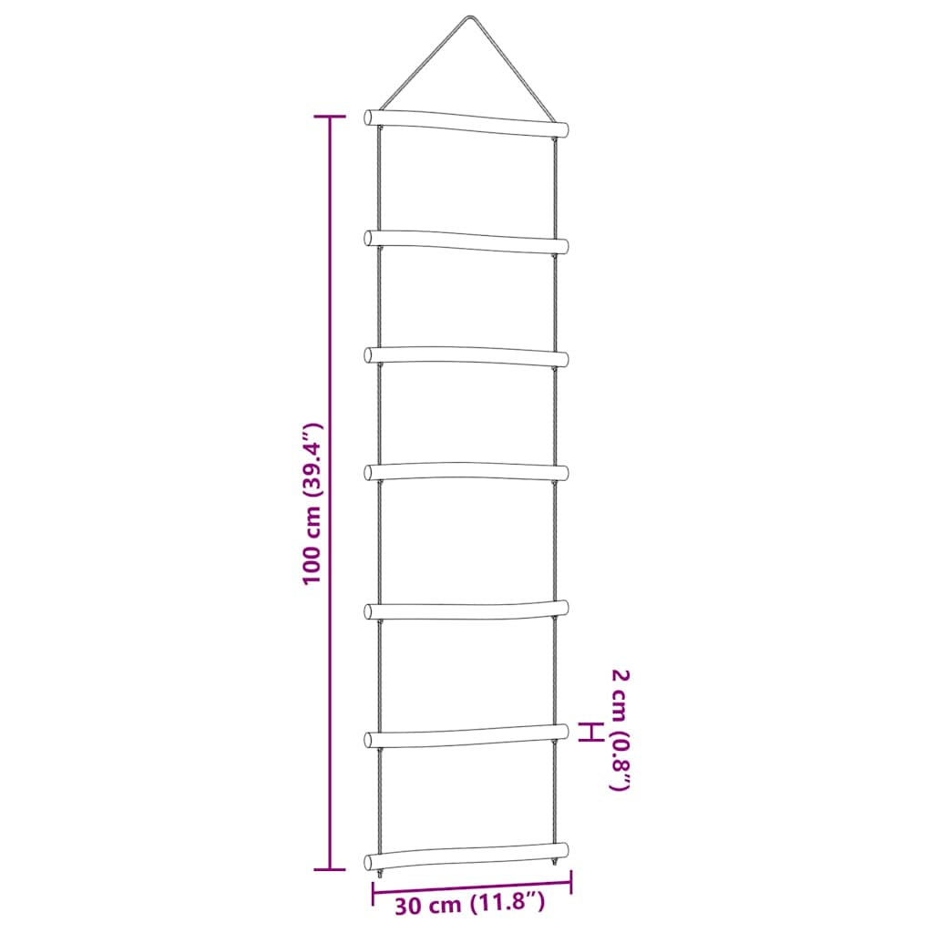 vidaXL Wall Decorations Ladder-Shaped 2 pcs 30x100 cm Natural Branch