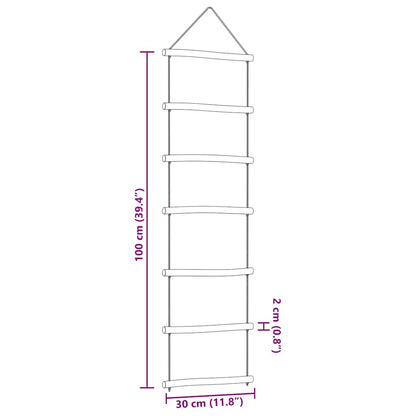 vidaXL Wall Decorations Ladder-Shaped 2 pcs 30x100 cm Natural Branch
