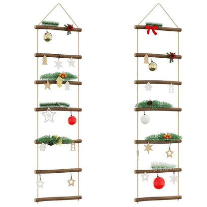 vidaXL Wall Decorations Ladder-Shaped 2 pcs 30x100 cm Natural Branch