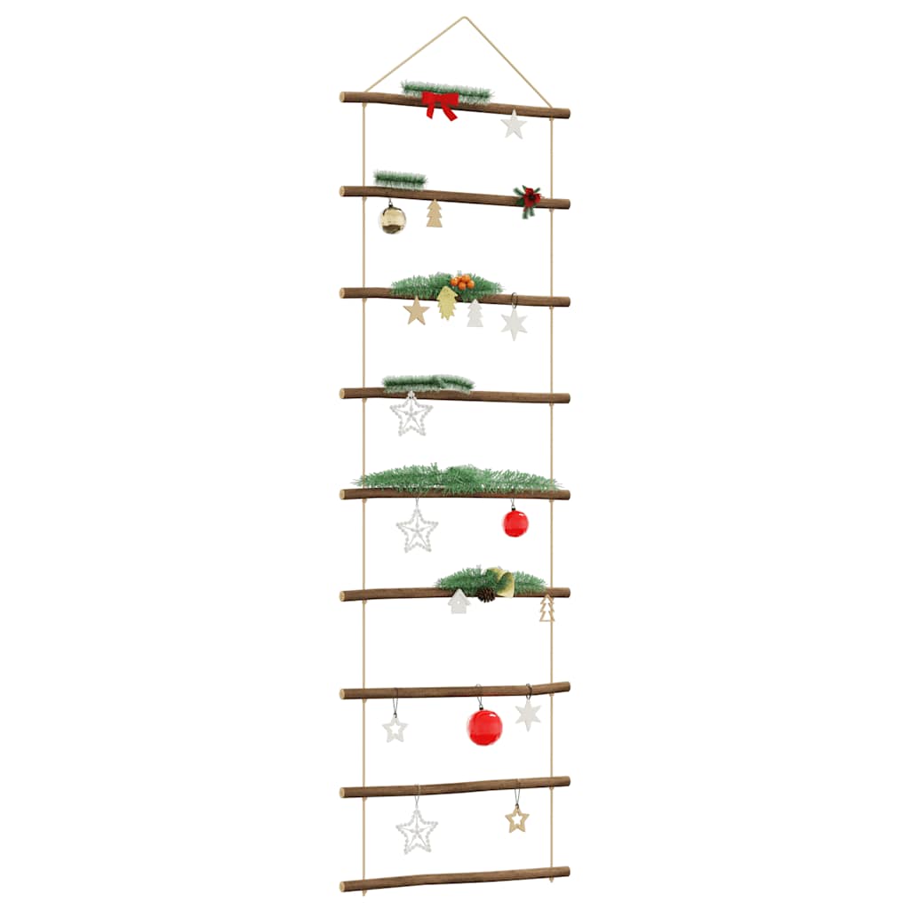 vidaXL Wall Decoration Ladder-Shaped 50x150 cm Natural Branch