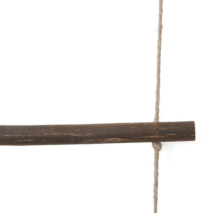 vidaXL Wall Decoration Ladder-Shaped 50x200 cm Natural Branch