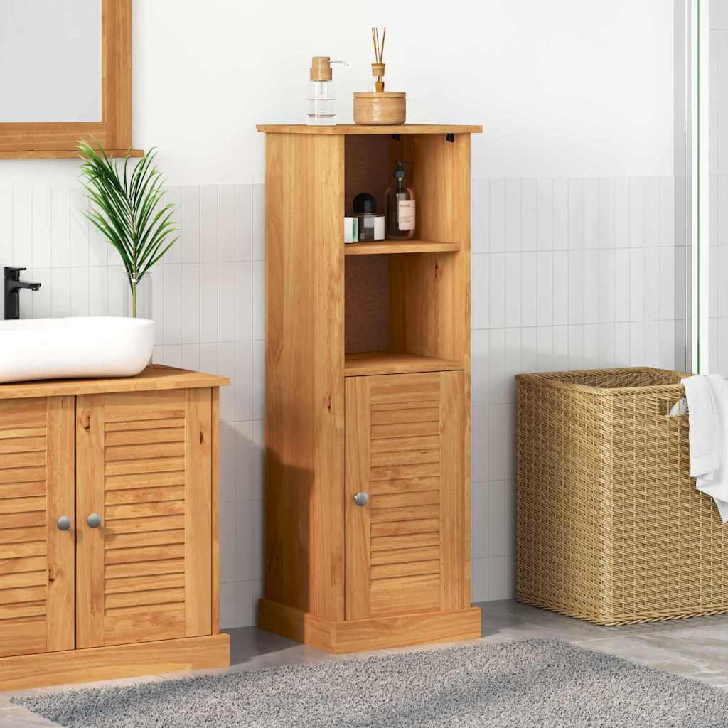 vidaXL Bathroom Cabinet with Storage VIGO Honey brown 37 x 34 x 110 cm