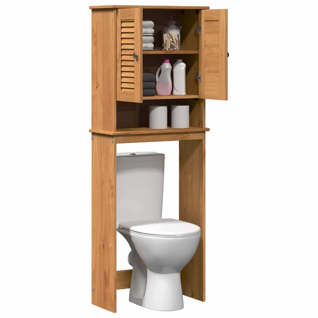 vidaXL Toilet Cabinet VIGO Brown and Honey Brown 60 x 27 x 161 cm