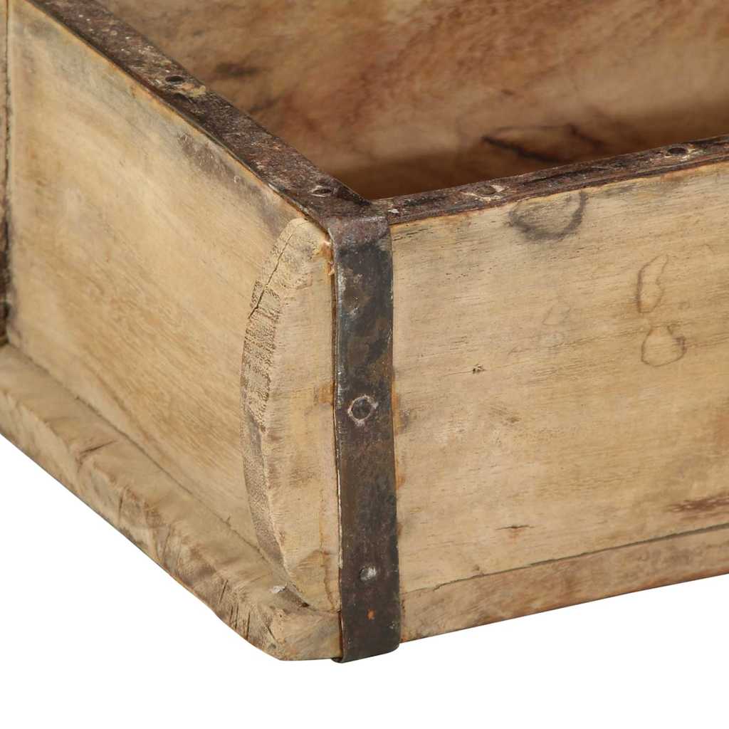 vidaXL Tray with Storage Brown 30 x 15 x 9 cm Solid Reclaim Wood