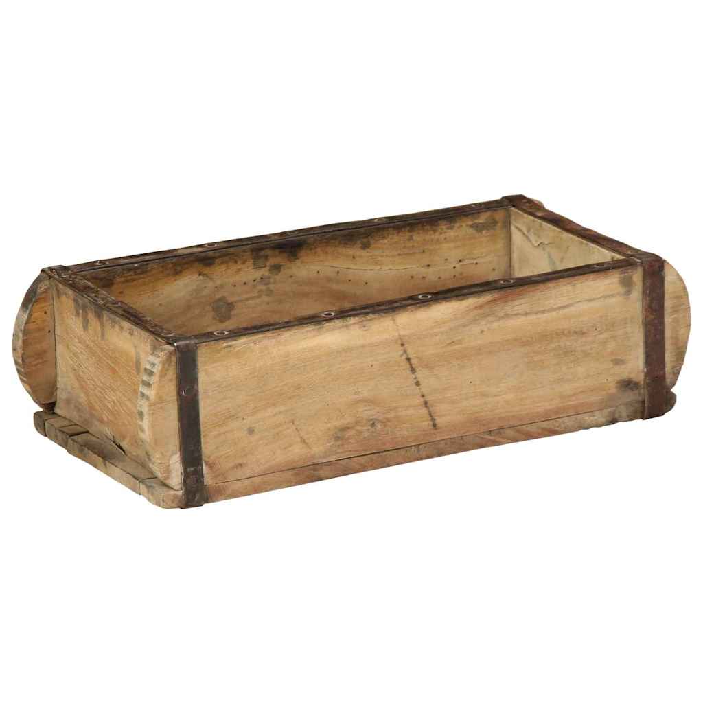 vidaXL Tray with Storage Brown 30 x 15 x 9 cm Solid Reclaim Wood