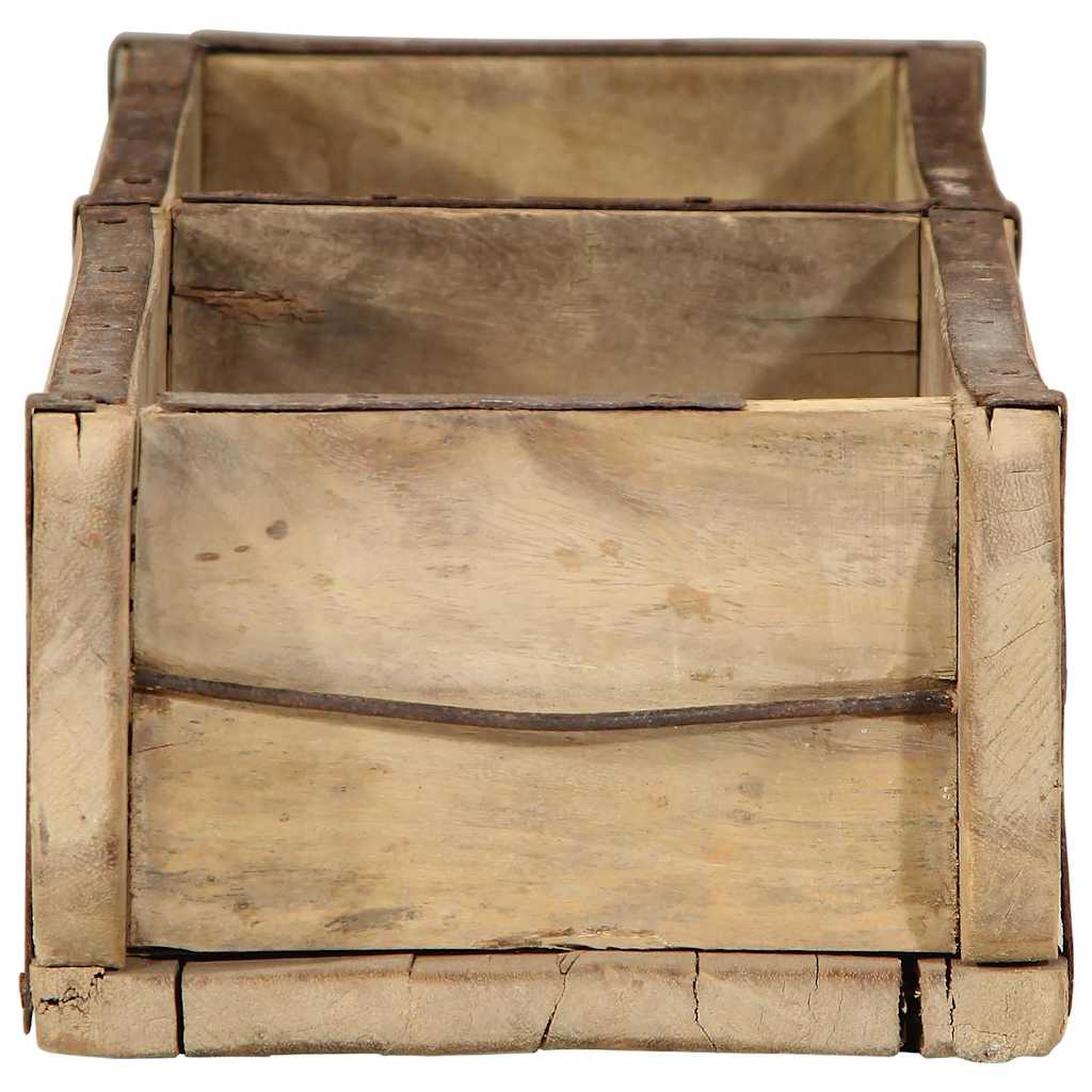 vidaXL Tray with Storage Brown 57 x 15 x 9 cm Solid Reclaim Wood