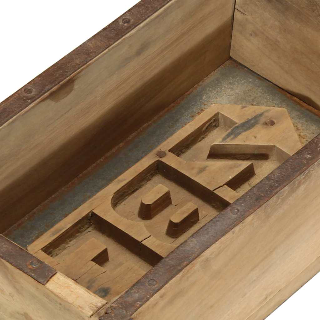 vidaXL Tray with Storage 4 pcs Brown 57 x 15 x 9 cm Solid Reclaim Wood