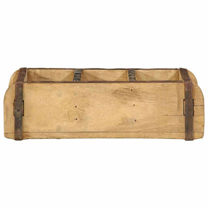 vidaXL Tray with Storage 4 pcs Brown 30 x 14 x 9 cm Solid Reclaim Wood