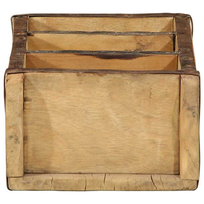vidaXL Tray with Storage 4 pcs Brown 30 x 14 x 9 cm Solid Reclaim Wood