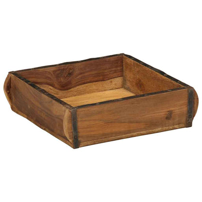 vidaXL Tray with Storage Brown 29 x 31 x 10 cm Solid Reclaim Wood