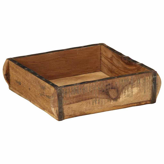 vidaXL Tray 4 pcs Brown 29 x 31 x 10 cm Solid Reclaim Wood