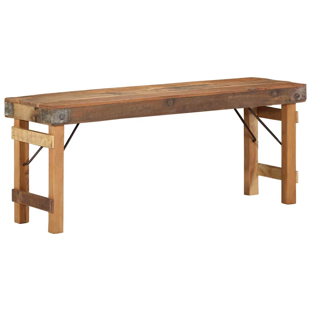 vidaXL Bench Natural 110 x 35 x 46 cm Reclaimed Old Wood