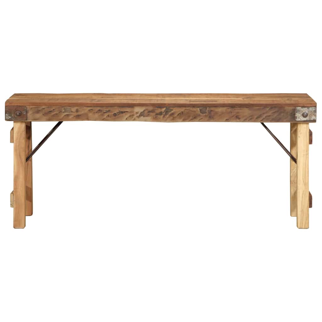 vidaXL Bench Natural 110 x 35 x 46 cm Reclaimed Old Wood