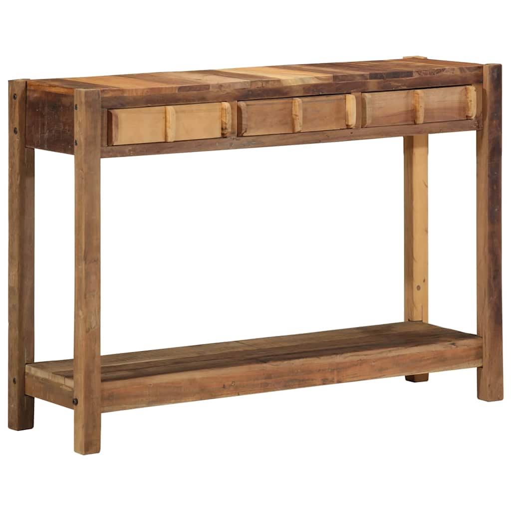 vidaXL Console Table Brown 107 x 33 x 76 cm Solid Reclaim Wood