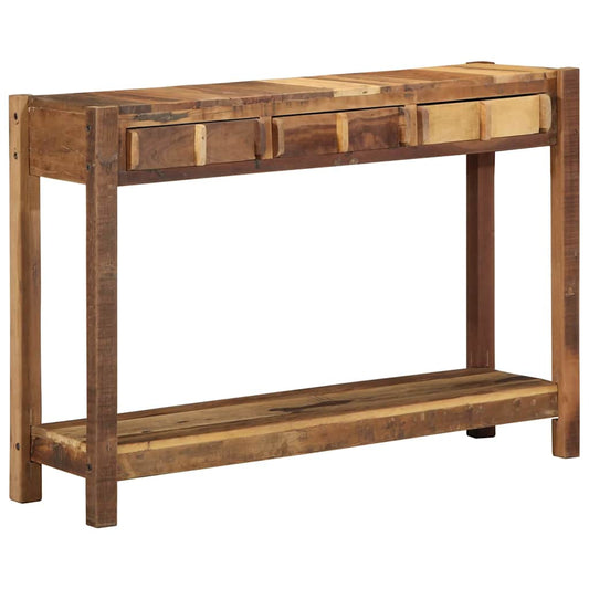 vidaXL Console Table Brown 107 x 33 x 76 cm Solid Reclaim Wood