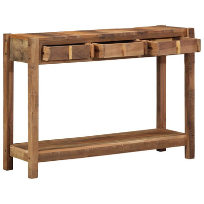 vidaXL Console Table Brown 107 x 33 x 76 cm Solid Reclaim Wood