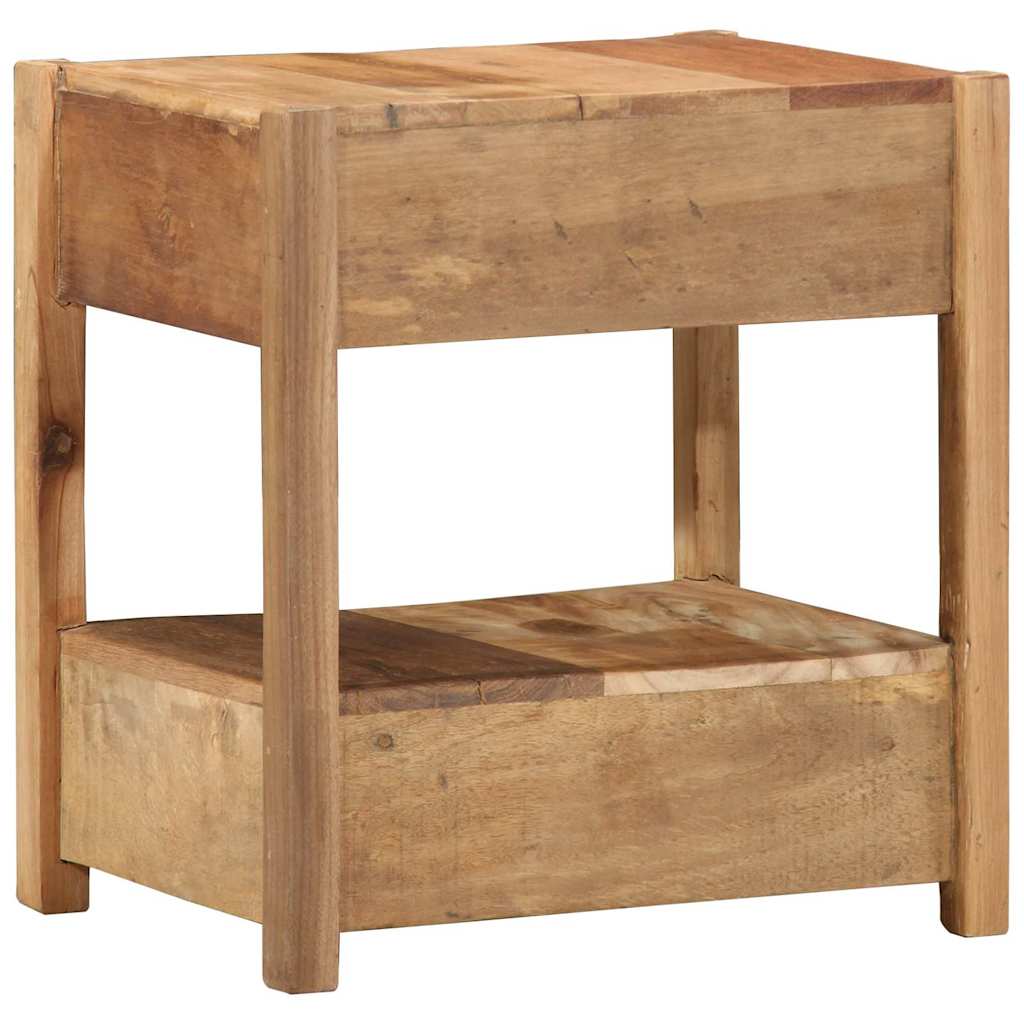 vidaXL End Table with Drawer Brown 43 x 32 x 46 cm Solid Reclaim Wood